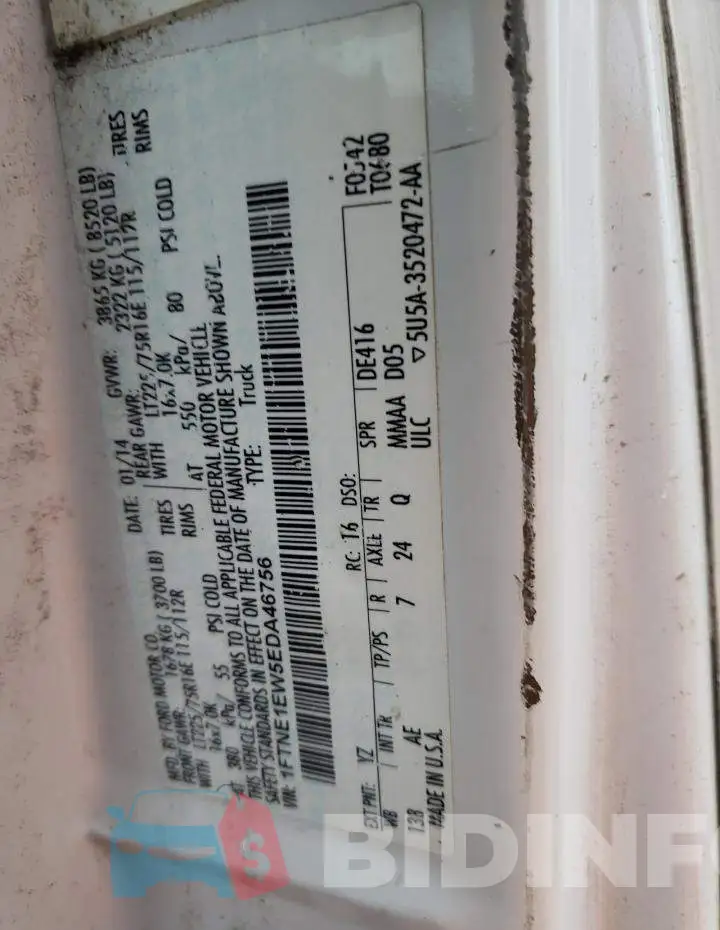 1FTNE1EW5EDA46756 Photo# 13