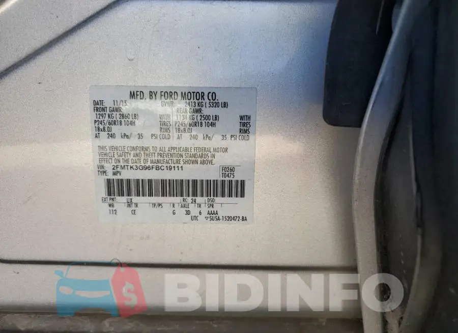 2FMTK3G96FBC19111 Photo# 12