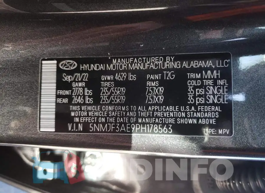 5NMJF3AE9PH178563 Photo# 13