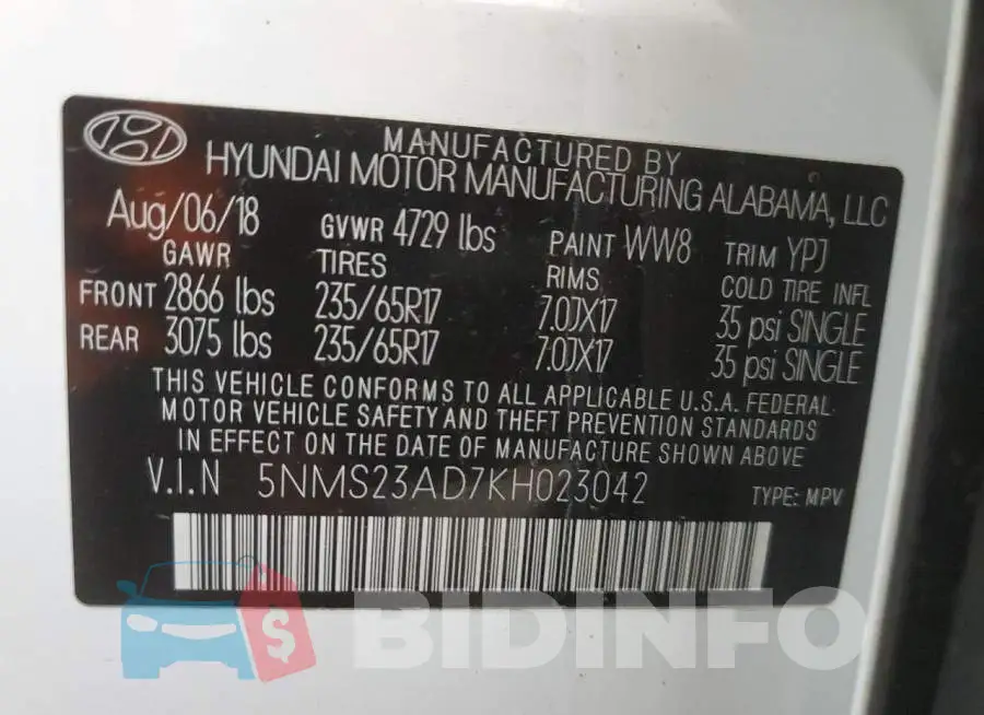 5NMS23AD7KH023042 Photo# 13