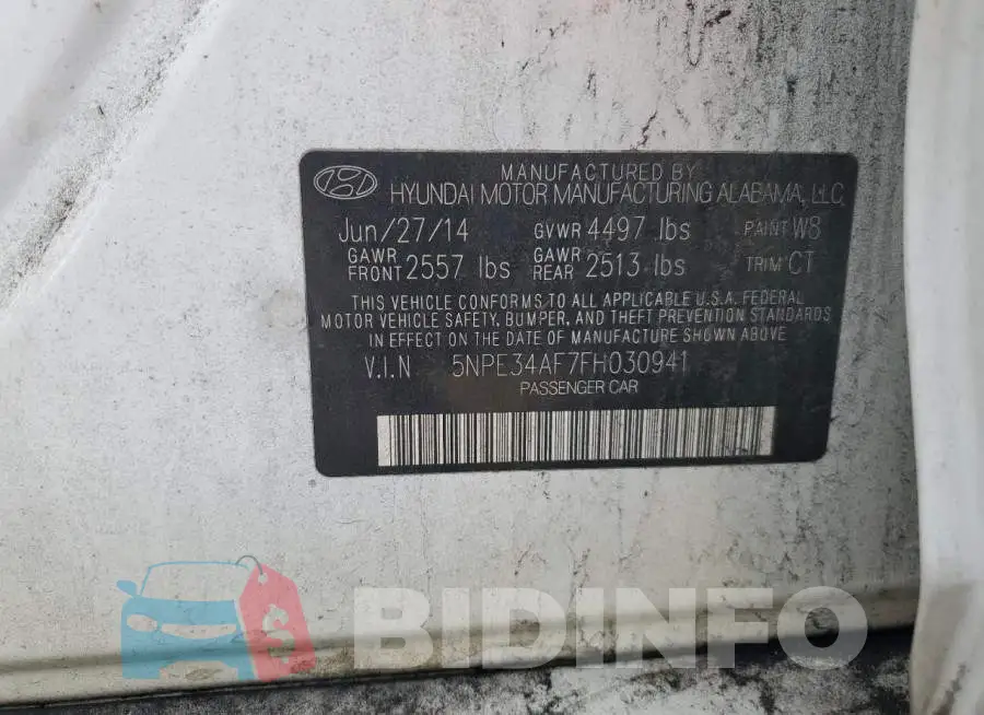 5NPE34AF7FH030941 Photo# 12
