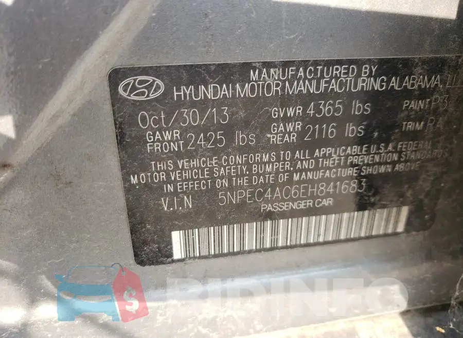 5NPEC4AC6EH841683 Photo# 10