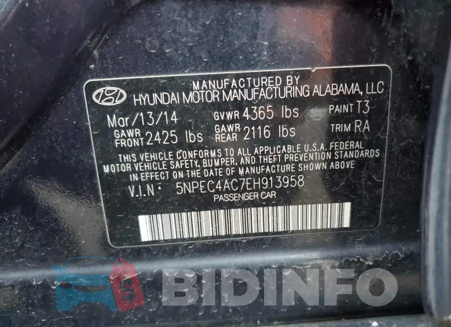 5NPEC4AC7EH913958 Photo# 12