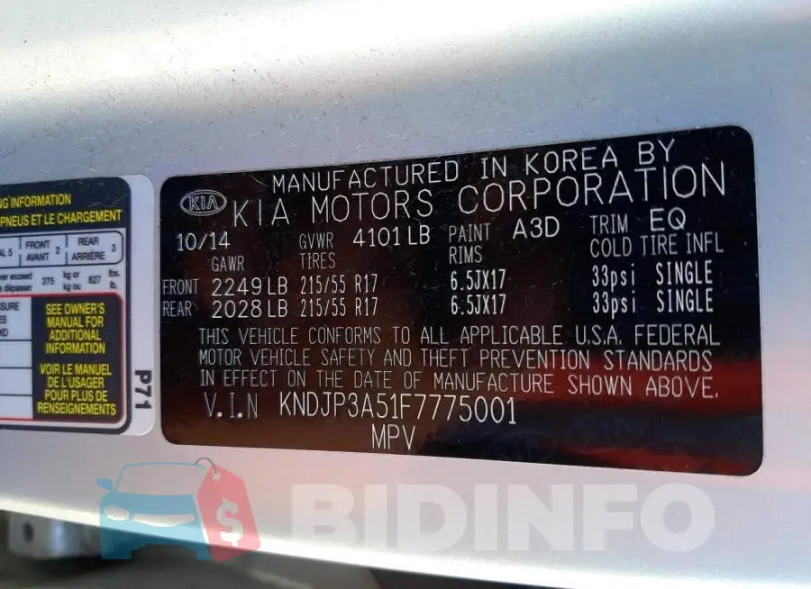 KNDJP3A51F7775001 Photo# 12