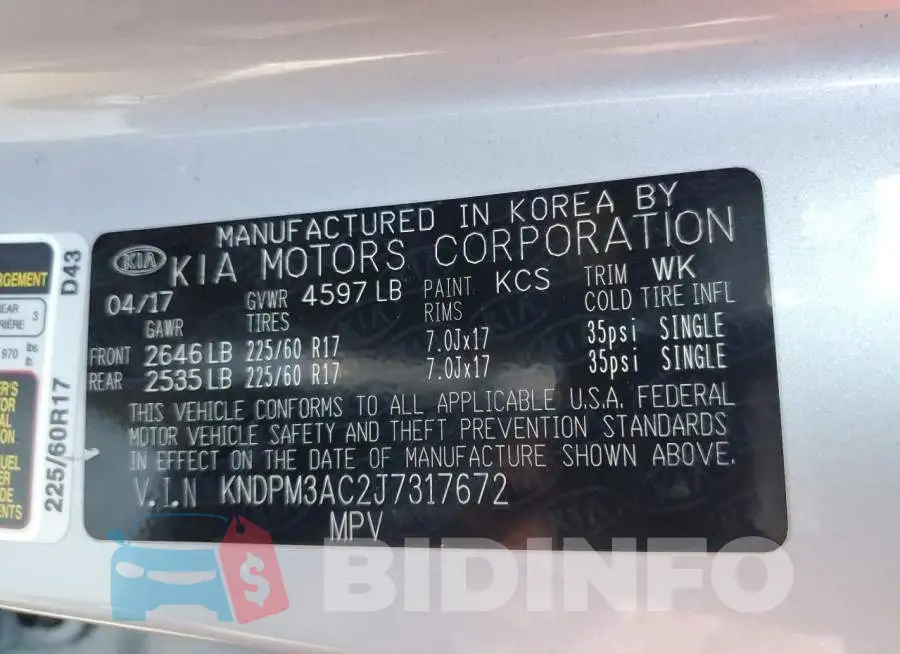 KNDPM3AC2J7317672 Photo# 13