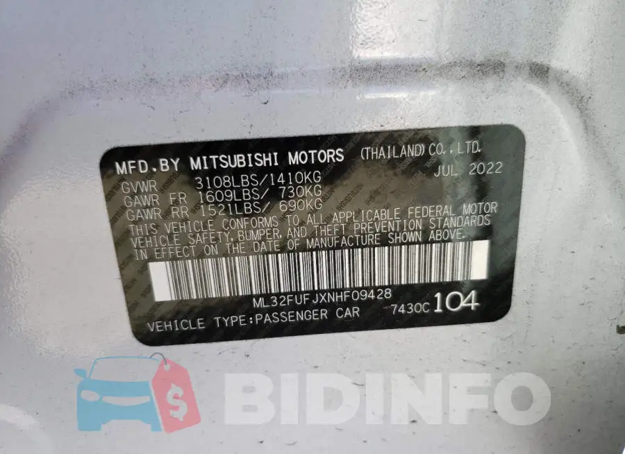ML32FUFJXNHF09428 Photo# 12