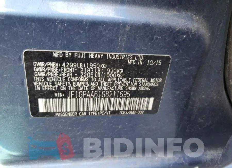 JF1GPAA61G8211695 Photo# 13