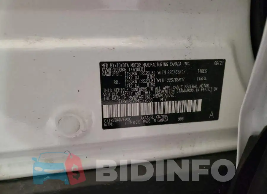 2T3W1RFV8MC148530 Photo# 13