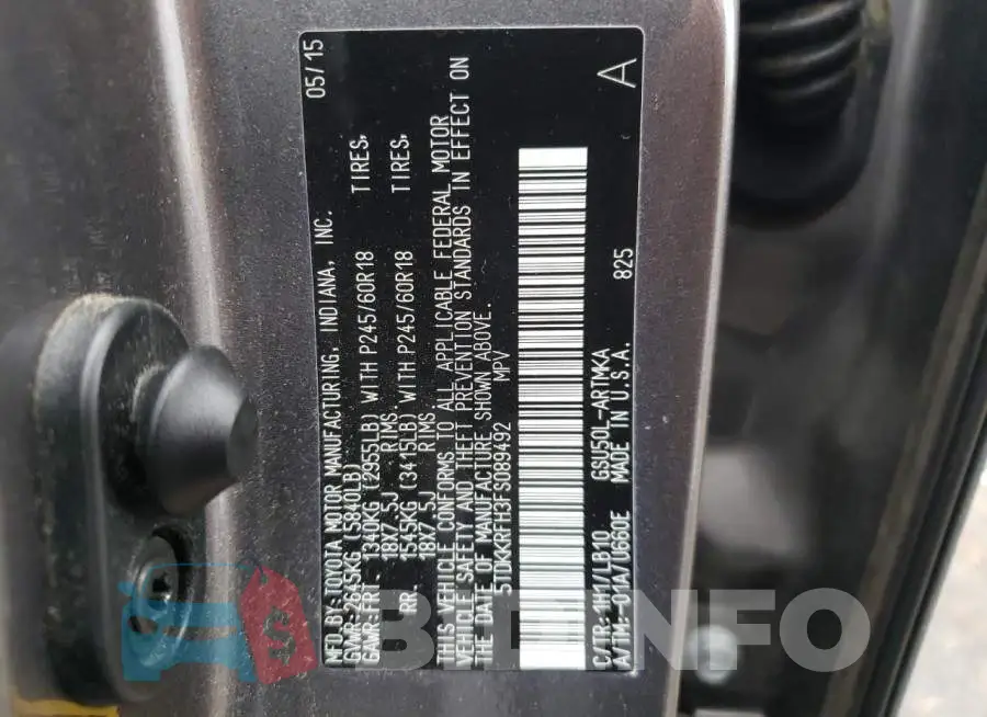 5TDKKRFH3FS089492 Photo# 13