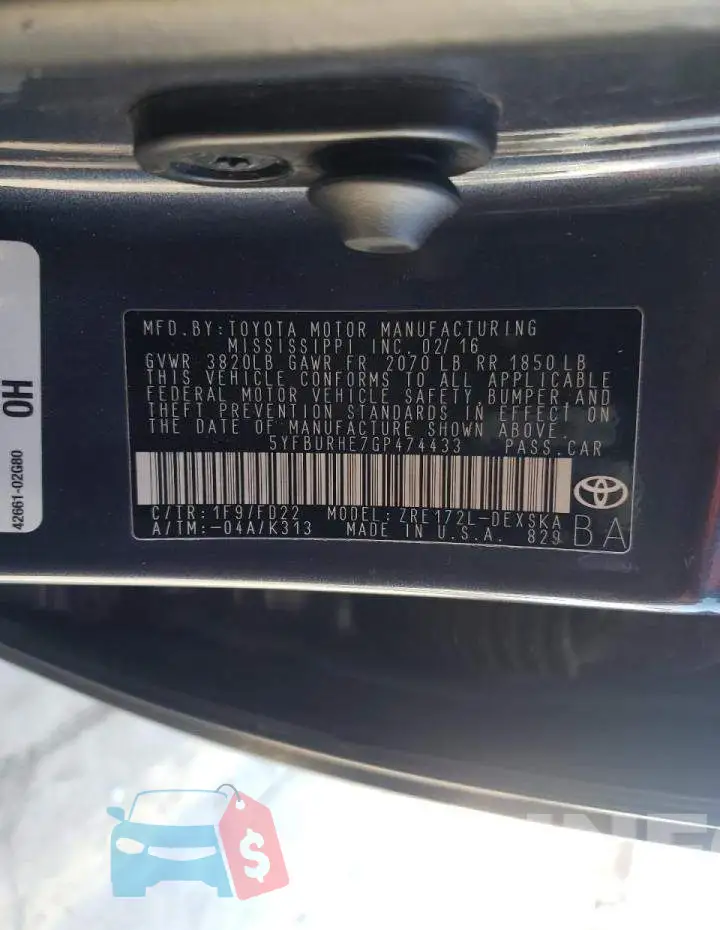 5YFBURHE7GP474433 Photo# 12