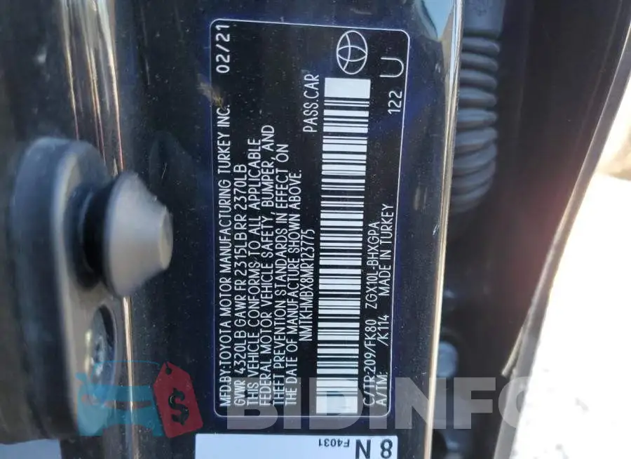 NMTKHMBX8MR123775 Photo# 10
