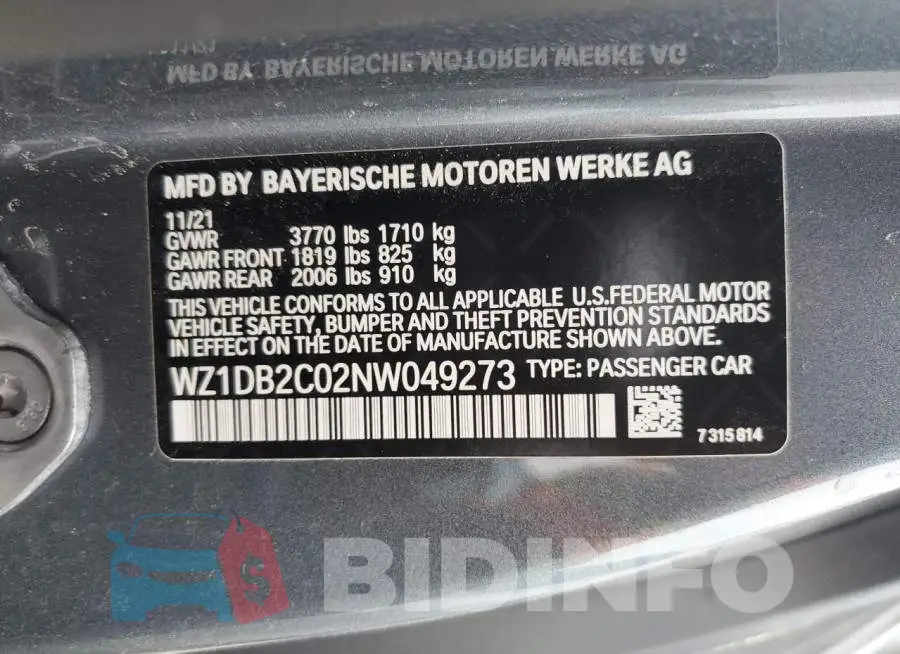 WZ1DB2C02NW049273 Photo# 12