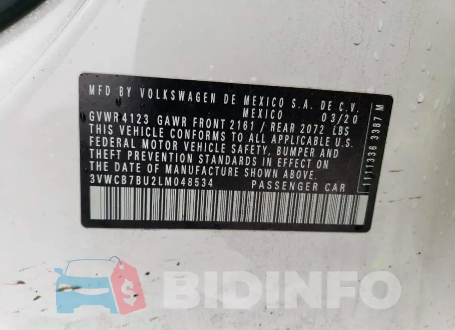 3VWCB7BU2LM048534 Photo# 12