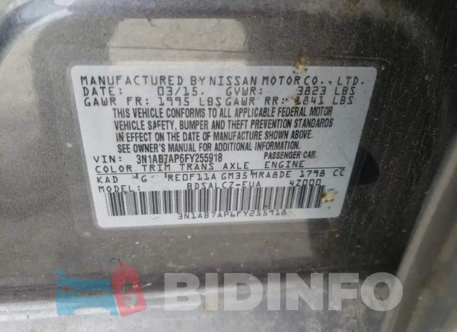 3N1AB7AP6FY255918 Photo# 12