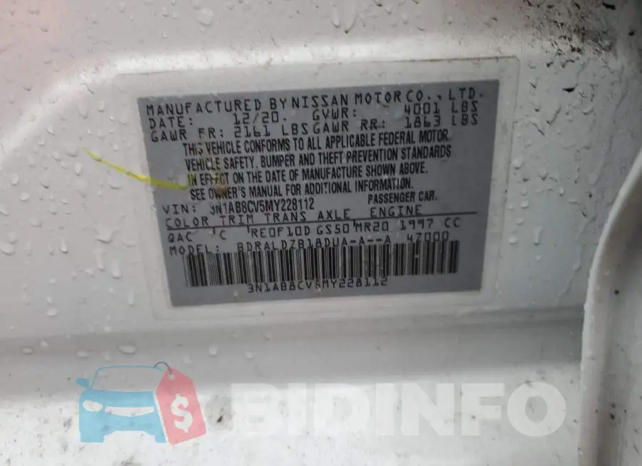 3N1AB8CV5MY228112 Photo# 12