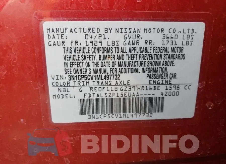 3N1CP5CV1ML497732 Photo# 13