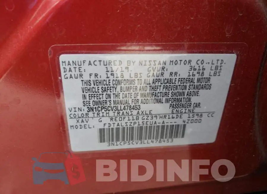 3N1CP5CV3LL478453 Photo# 12