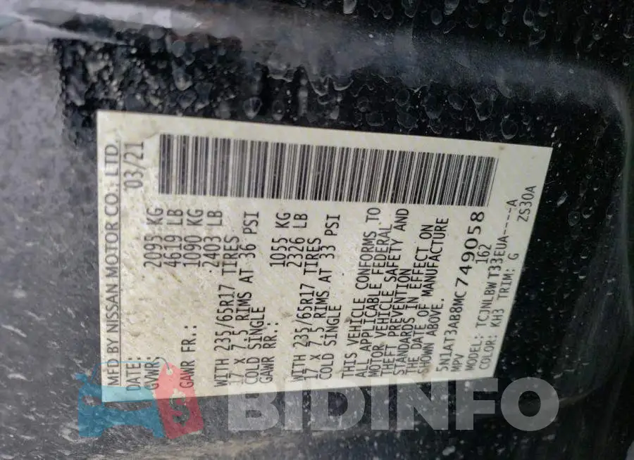 5N1AT3AB8MC749058 Photo# 13
