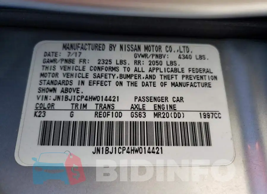 JN1BJ1CP4HW014421 Photo# 13