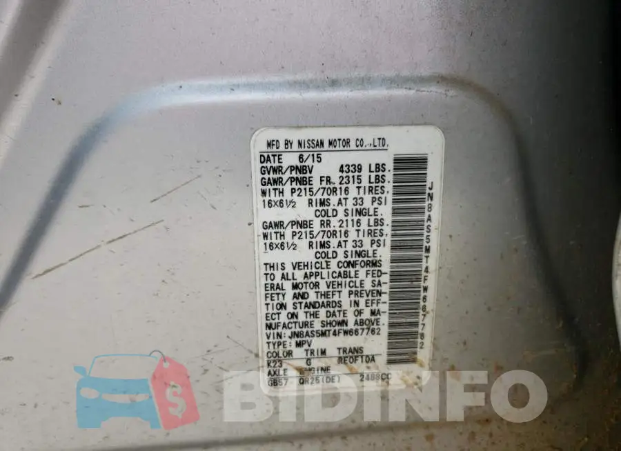 JN8AS5MT4FW667762 Photo# 13