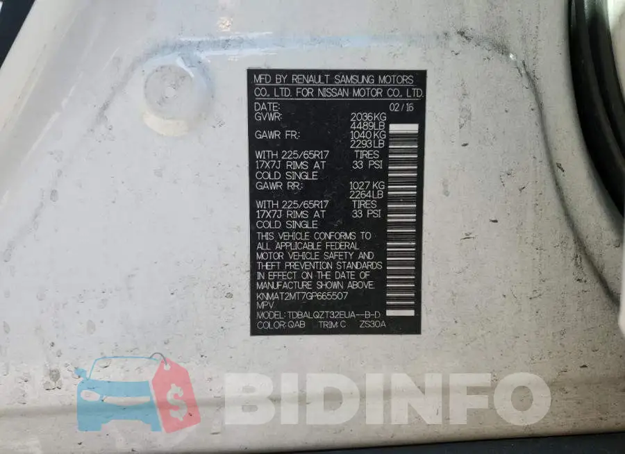 KNMAT2MT7GP665507 Photo# 13