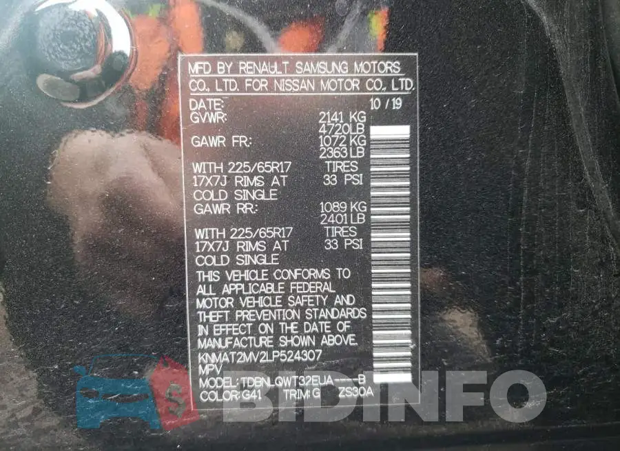 KNMAT2MV2LP524307 Photo# 12