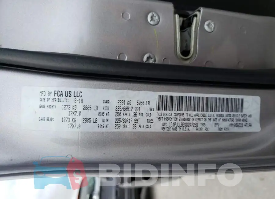 1C4PJLLB2KD247266 Photo# 13