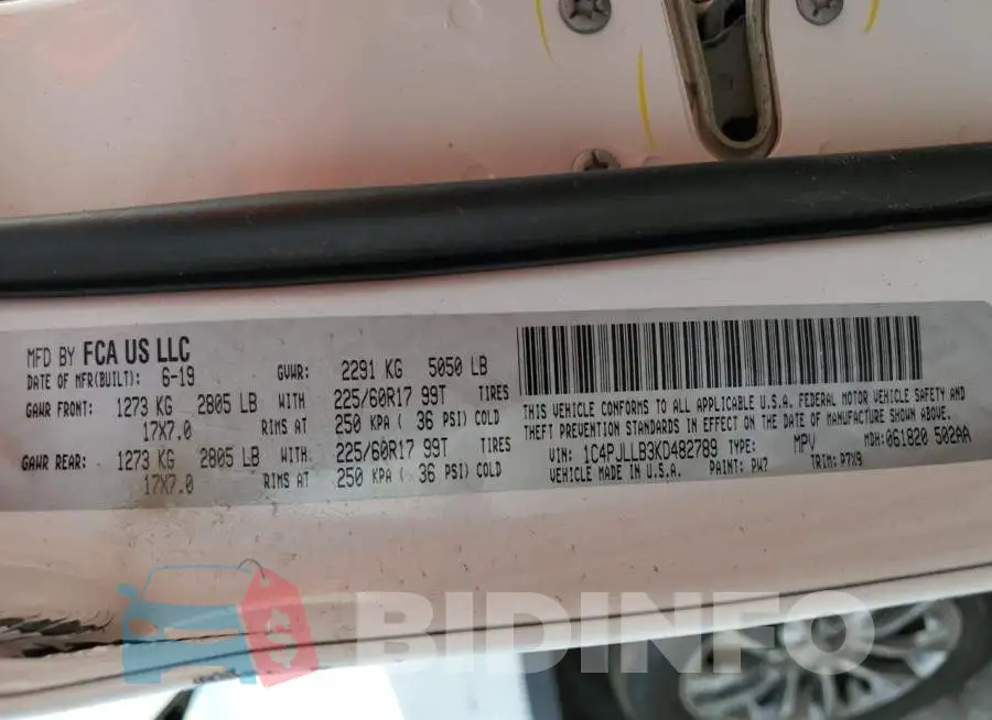 1C4PJLLB3KD482789 Photo# 12