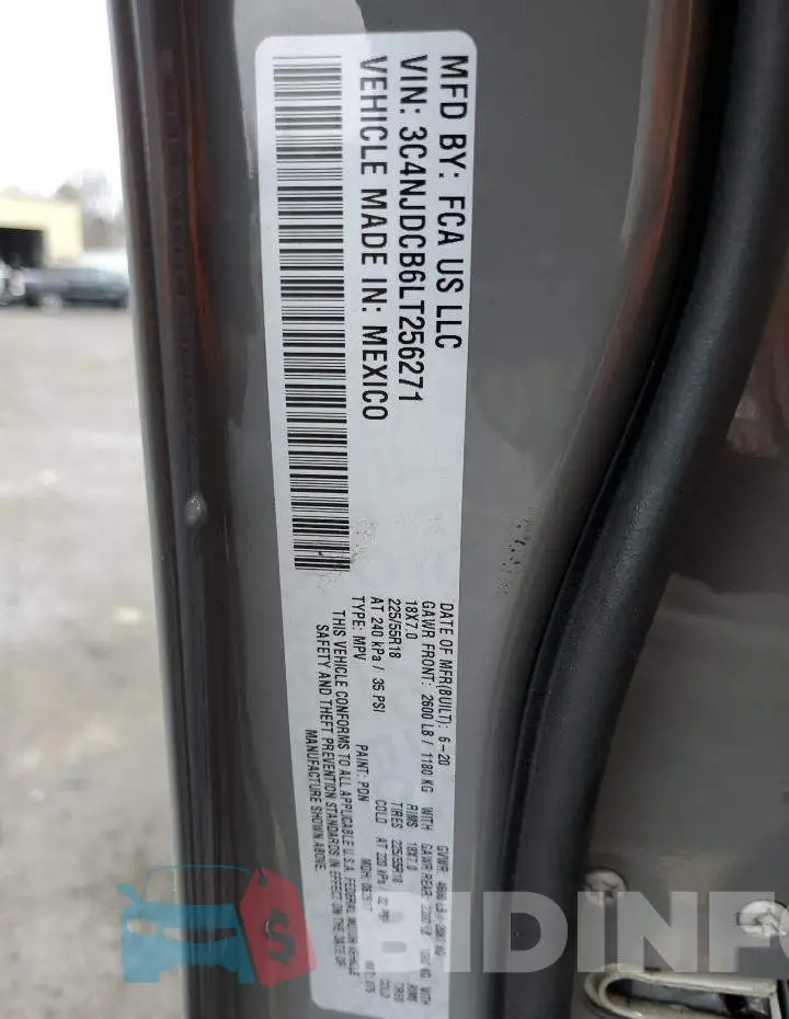 3C4NJDCB6LT256271 Photo# 12