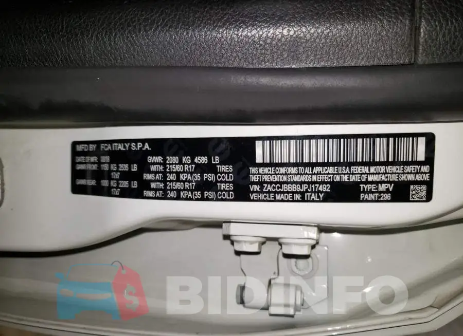ZACCJBBB9JPJ17492 Photo# 13
