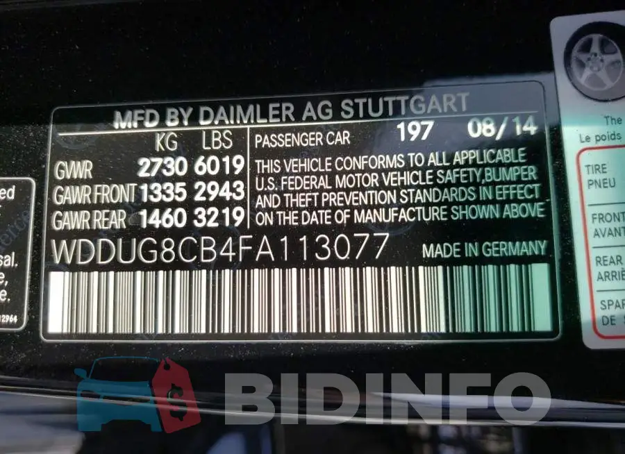 WDDUG8CB4FA113077 Photo# 13