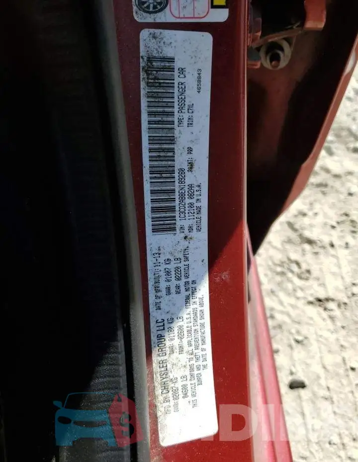 1C3CDZAB8EN189260 Photo# 10