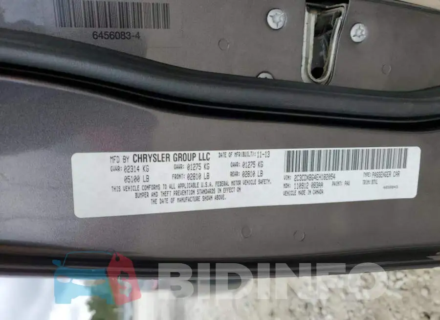 2C3CDXBG4EH182054 Photo# 12