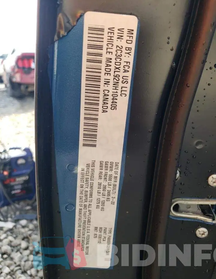 2C3CDXL92NH104405 Photo# 12