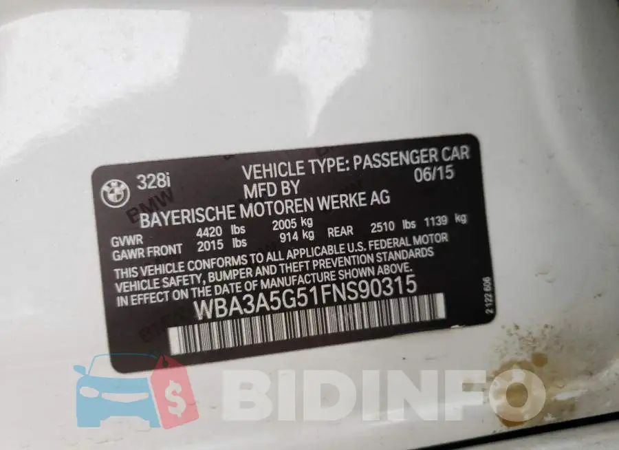 WBA3A5G51FNS90315 Photo# 12