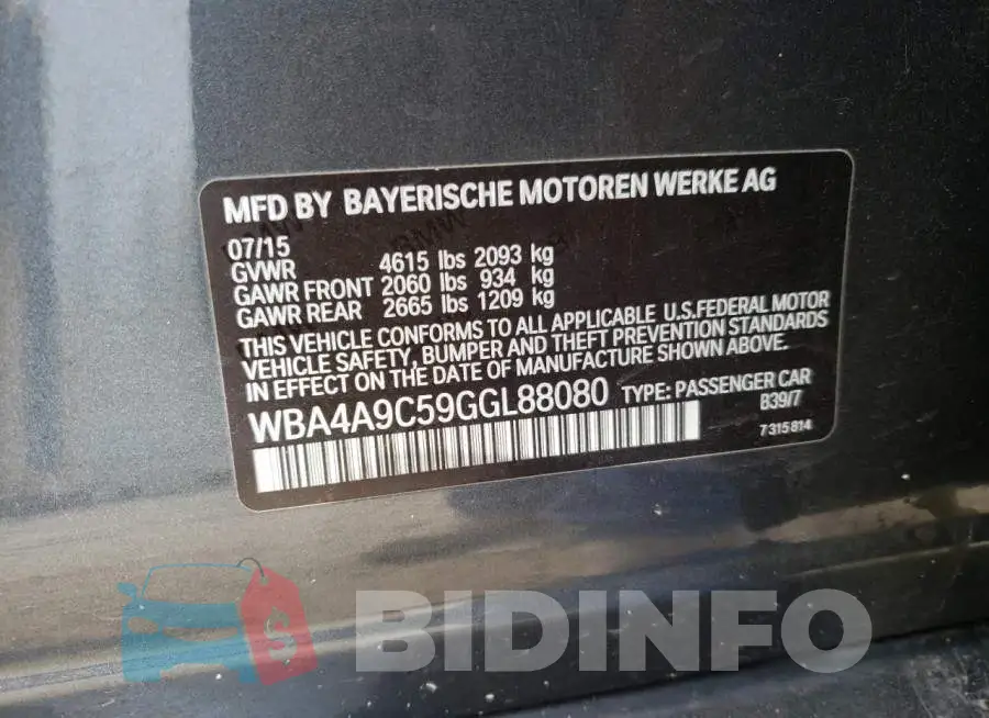WBA4A9C59GGL88080 Photo# 12
