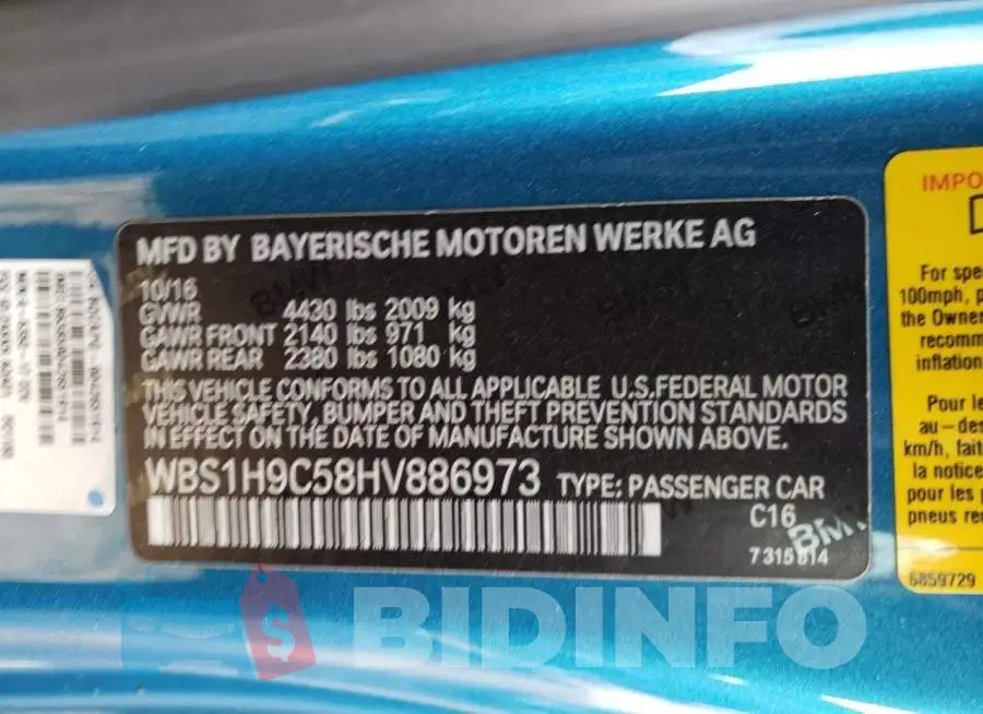 WBS1H9C58HV886973 Photo# 12