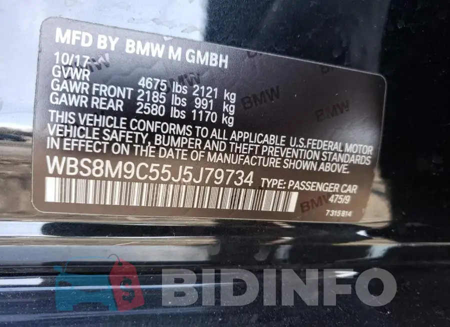 WBS8M9C55J5J79734 Photo# 12