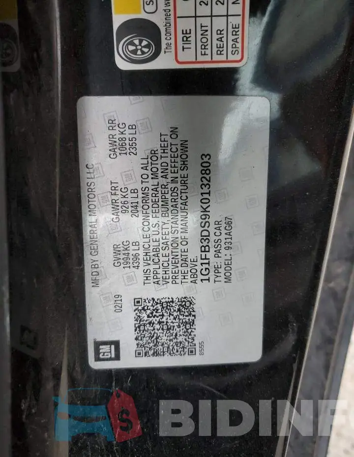 1G1FB3DS9K0132803 Photo# 12