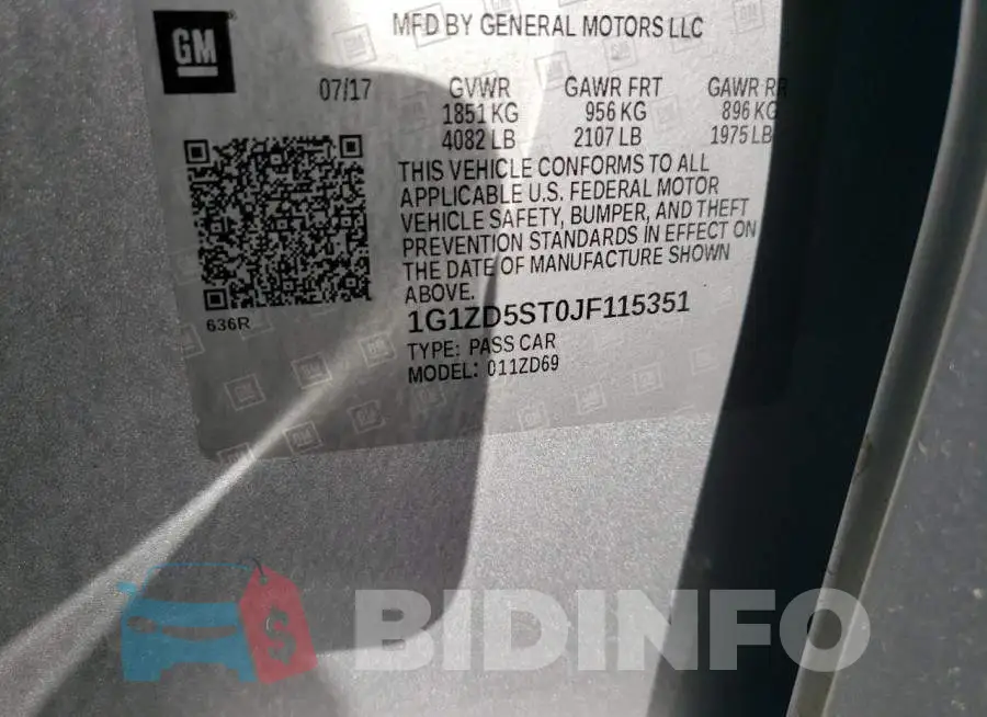 1G1ZD5ST0JF115351 Photo# 12