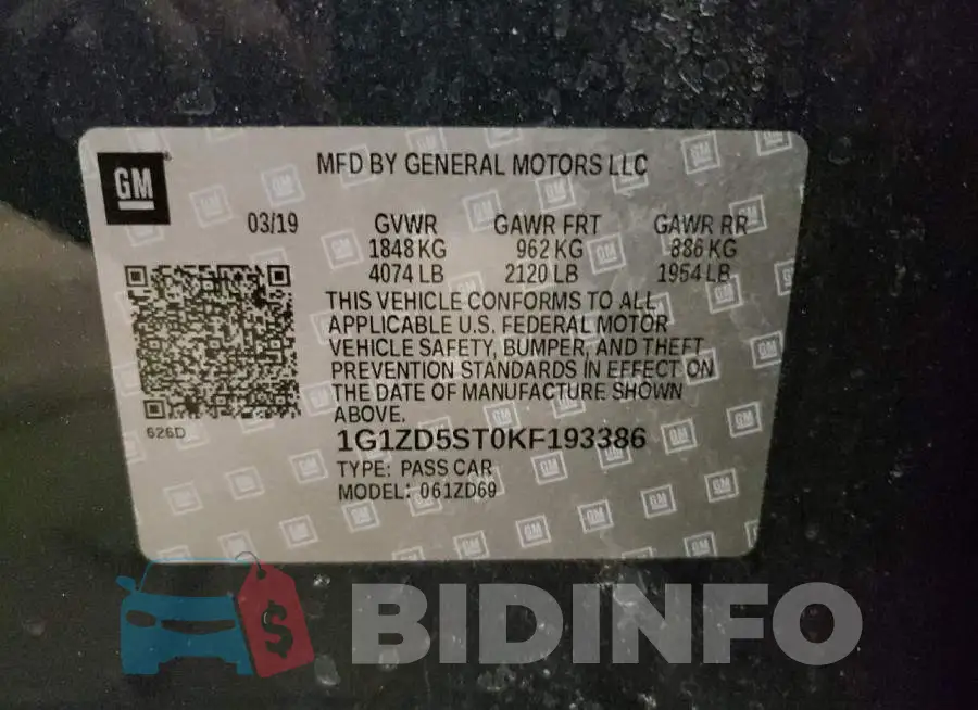 1G1ZD5ST0KF193386 Photo# 12