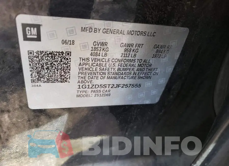 1G1ZD5ST2JF257555 Photo# 12