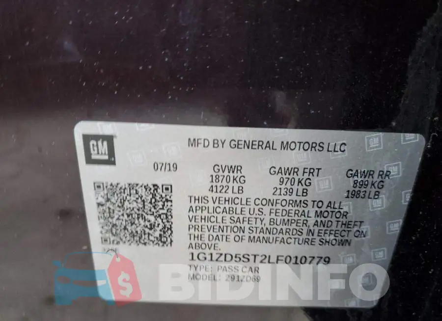 1G1ZD5ST2LF010779 Photo# 12