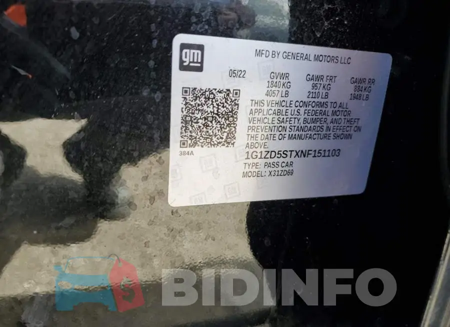 1G1ZD5STXNF151103 Photo# 13