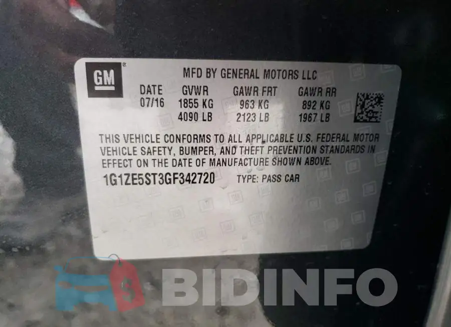 1G1ZE5ST3GF342720 Photo# 13