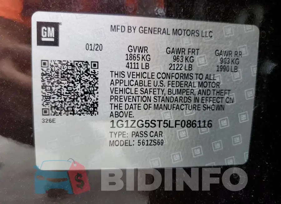 1G1ZG5ST5LF086116 Photo# 13