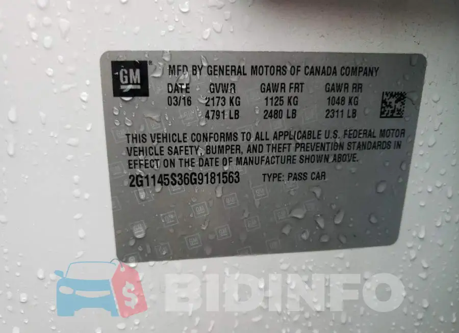 2G1145S36G9181563 Photo# 12