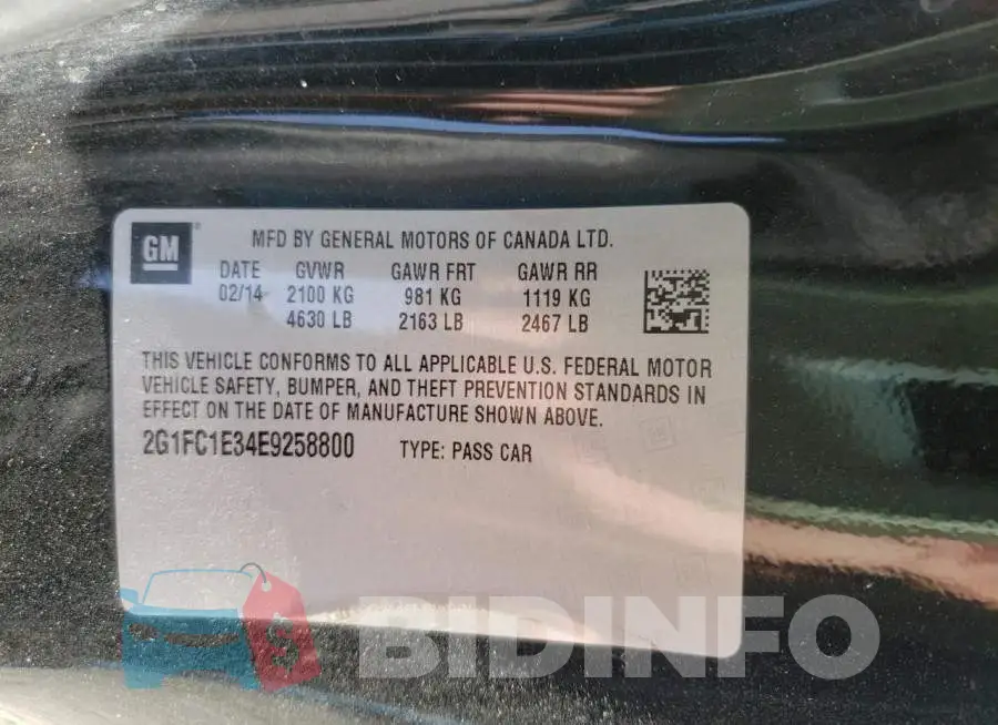 2G1FC1E34E9258800 Photo# 12
