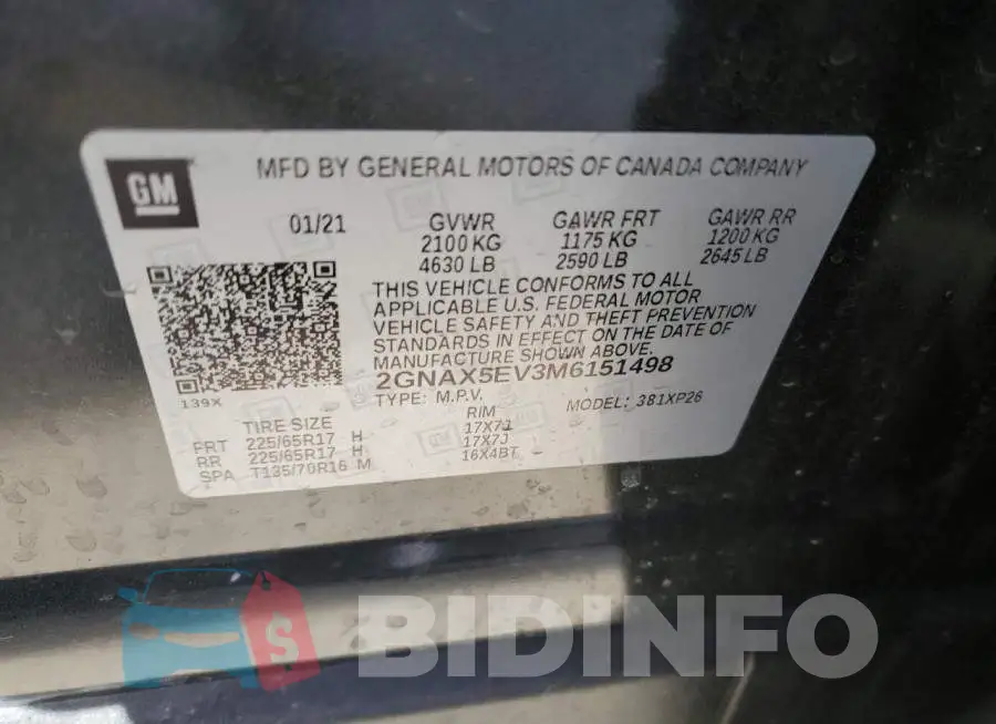 2GNAX5EV3M6151498 Photo# 13