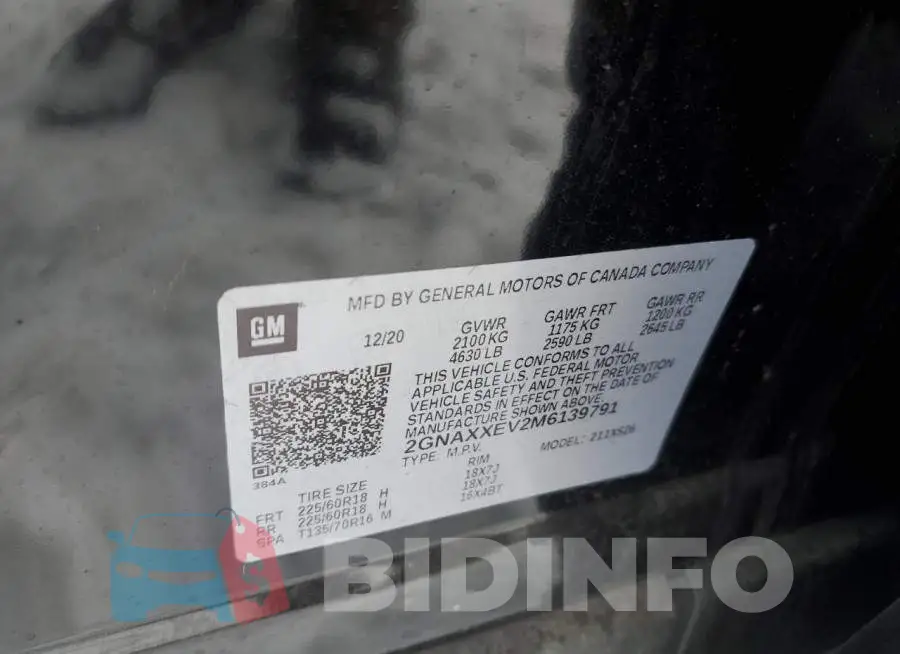 2GNAXXEV2M6139791 Photo# 13